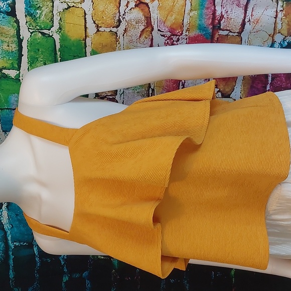 Madewell Texture Knit Sunshine Yellow Tank Top S Small - Picture 6 of 8